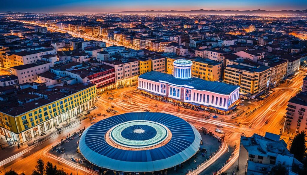 Večerni utrip Tiranaja